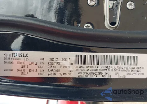 2015 Jeep Patriot Sport из США, поврежденный, VIN 1C4NJPBB8FD329704